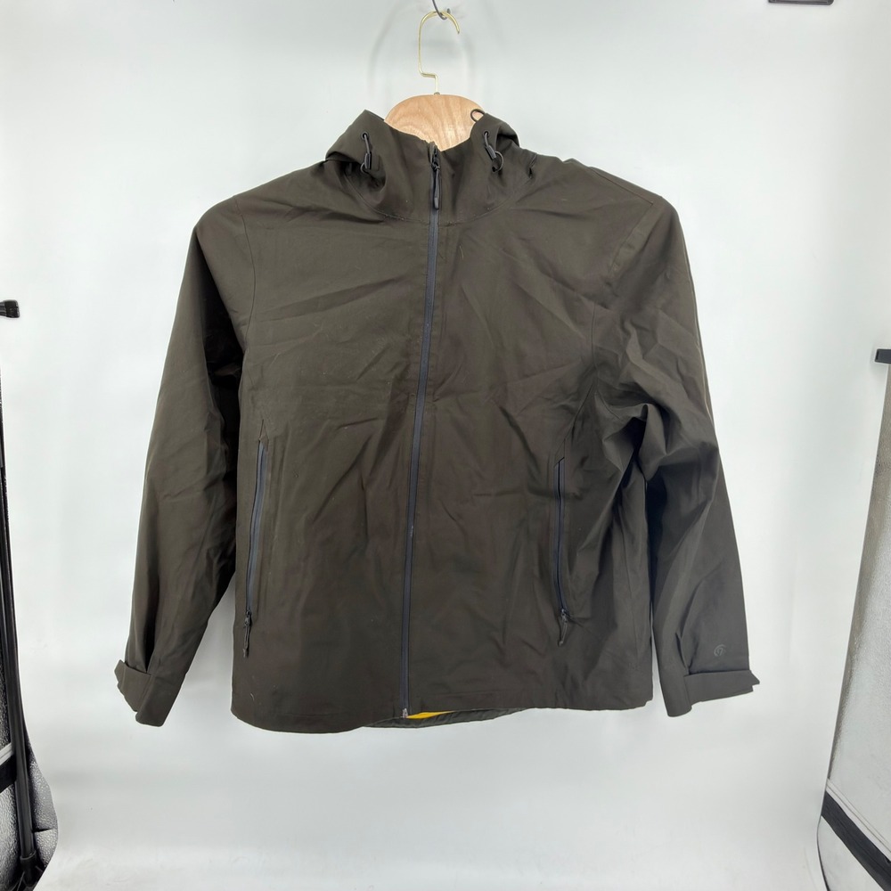 C9 Champion Rain Jacket Mens XL Brown Waterproof Hooded Shell Full Zip Hiking